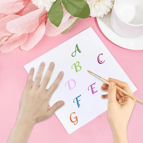 Vista 4 de CRASPIRE Sellos de goma transparente con letras y números, alfabeto A-Z, inicial, sellos de silicona transparente para diario, tarjetas, hacer