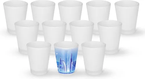Vista 2 de AGH 144 vasos de chupito esmerilados por sublimación, vasos de chupito de 1.5 onzas, productos en blanco de sublimación, vasos de chupito