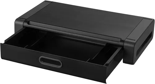 Vista 7 de Kantek Elevador de monitor con cajón y ranura para teléfono inteligente/tableta, 19 pulgadas de ancho x 11 pulgadas de profundidad x 4 pulgadas