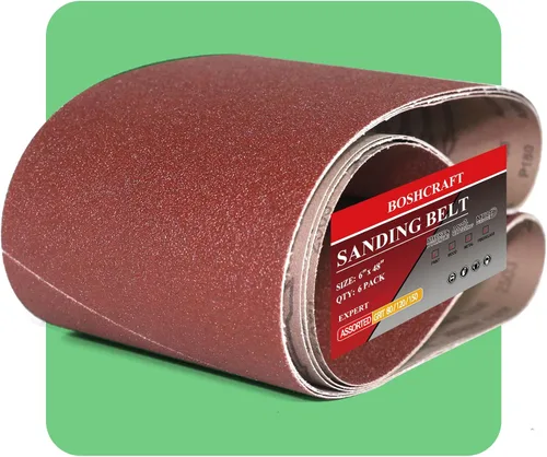 Vista 9 de BOSHCRAFT - Cinturón de lijado de 1 × 30 pulgadas, papel de lijado 60/80/120/180/240/400 granos surtidos de óxido de aluminio para lijadora
