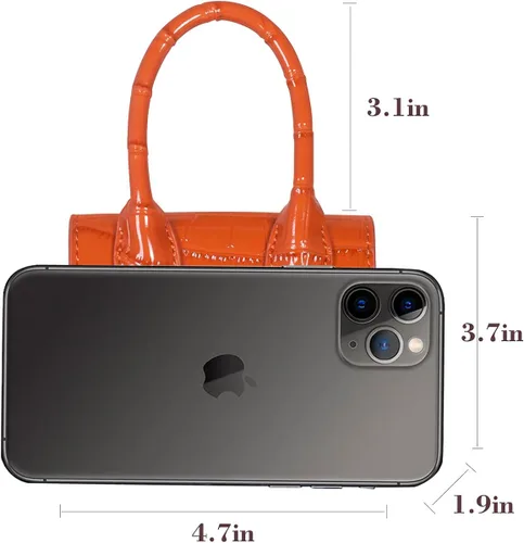 Vista 5 de NIUEIMEE - Mini bolso para mujer y niña, con asa superior, bolso cruzado