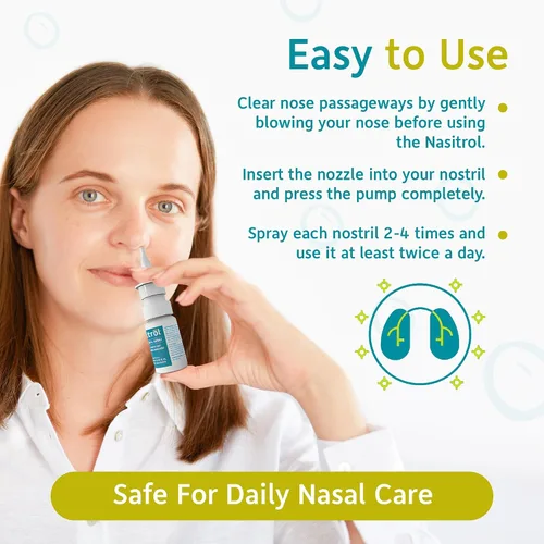 Vista 5 de Spray nasal natural, niebla salina totalmente natural para la congestión y el cuidado diario de la nariz, aerosol nasal esencial para la temporada