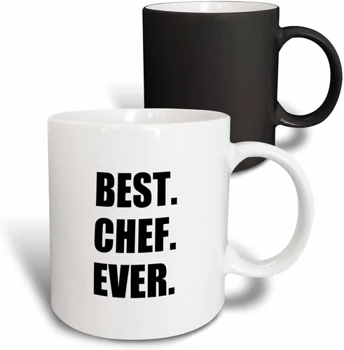 Vista 11 de 3dRose Best Chef Ever - Regalos de texto para los más grandes fanáticos de la cocina y la cocina del mundo, taza negra de dos tonos de 11 oz