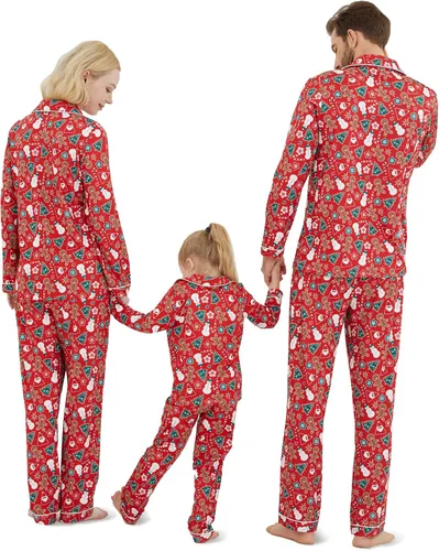 Vista 2 de DAUGHTER QUEEN Pijamas de Navidad para la familia, niños de 6 a 15 años, tallas de adultos S-XXL