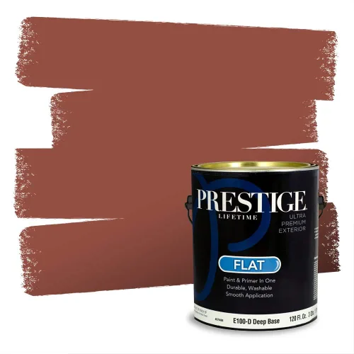 Vista 465 de Prestige Paints Pintura exterior e imprimación en uno, 1 galón, plano, coincidencia comparable de Valspar* Amber Rose*