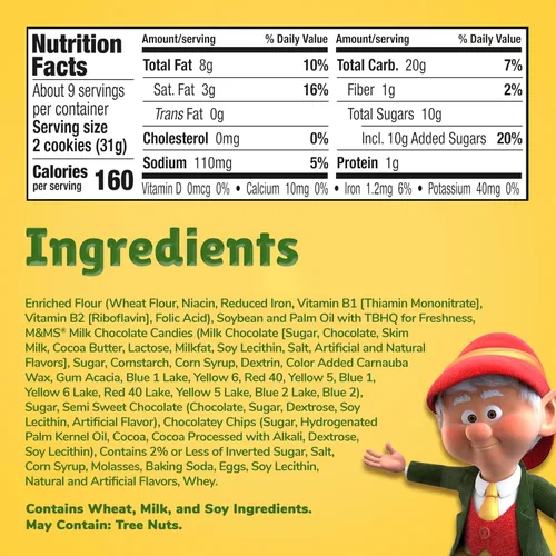 Vista 2 de Keebler Chips Deluxe, galletas con chispas de chocolate, hechas con M&M's, 9.75 onzas