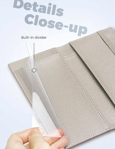 Vista 71 de Yarnic Funda para chequera personal, soporte para chequera con soporte para bolígrafo y divisor de plástico transparente integrado para cheques Rosa