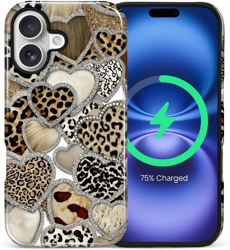 Vista 61 de Funda Compatible con iPhone 13/14 [Compatible con MagSafe] Protección de Doble Capa de Cáscara Dura Híbrida, Funda Magnética Protectora a Prueba