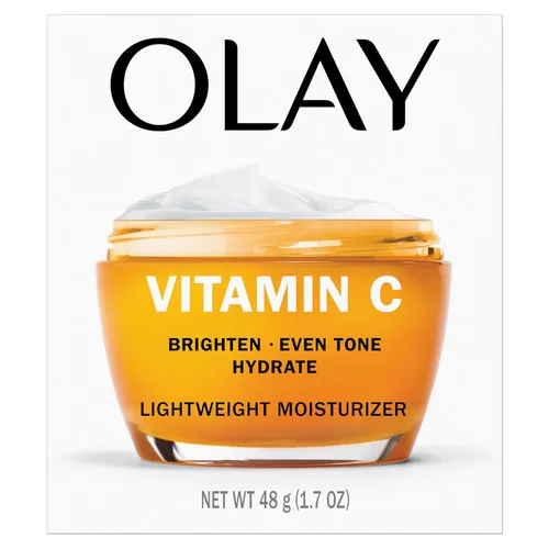 Vista 13 de Olay Hidratante facial con vitamina C, crema iluminadora para mujeres, hidratación instantánea, unifica el tono, reducción de manchas oscuras