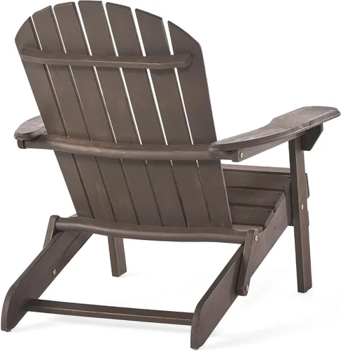 Vista 6 de Christopher Knight Home Hanlee - Sillas plegables Adirondack de madera, juego de 2 piezas, acabado gris
