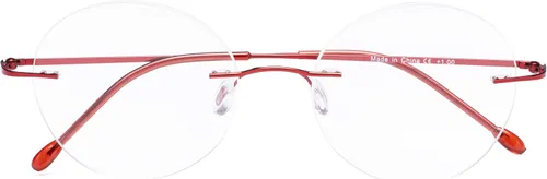 Vista 8 de CessBlu Gafas de lectura sin montura redondas para hombres y mujeres, Negro