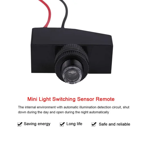 Vista 3 de Interruptor fotoeléctrico del sensor del atardecer al amanecer, mini luz fotocélula sensor de iluminación, con circuito de detección automática
