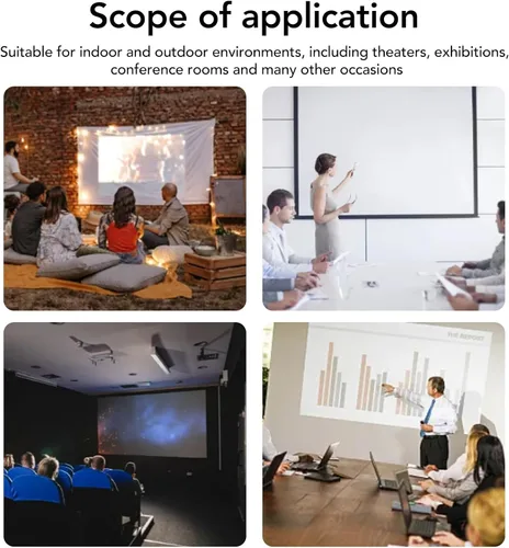 Vista 6 de Pantalla de proyector, pantalla de proyección plegable para película de campamento 0utdoor, cine al aire libre, pantalla de películas de proyector