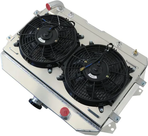 Vista 5 de Radiador de aluminio de 3 filas para Nissan Datsun 240Z 260Z 2.4/2.6L 1971 1972 1973, radiador de aluminio con kit de relé de ventilador de cubierta
