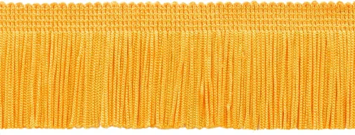 Vista 4 de Borde de flecos de cadena maciza de 2 pulgadas (2.0 in) de largo (estilo # CF02), oro antiguo #C4 (oro amarillo oscuro) de 5 yardas (14.8 ft/15 pies)