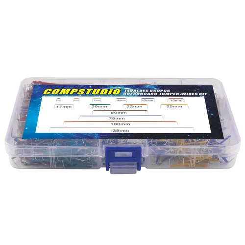 Vista 3 de 14 bóvedas 560 unids 0.079-4.921 in Flexible Breadboard Connecting Line Cables Breadboard Jumper Wires Kit