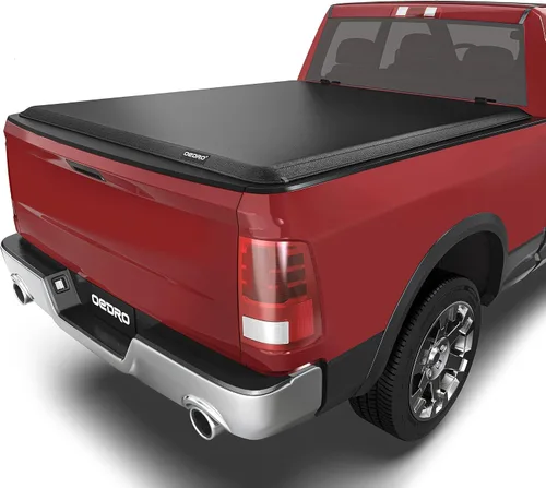 Vista 19 de OEDRO FRP Cubierta Rígida de Tonneau de Triple Pliegue Compatible con Dodge Ram 1500 2009-2024 (Carrocería Clásica y Nueva) Cama de 5.6 pies sin Ram