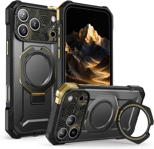 Vista 10 de SUPCASE Funda para iPhone 17 Pro Max con función atril (agarre de unicornio escarabajo), cubierta de control de cámara, compatible con MagSafe