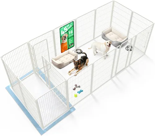 Vista 58 de FXW Homeplus Unleashed Corralito para Perros de Interior - Juego Sin Estrés y Seguro, Resistente de 24 Pulgadas 2 Paneles Corralito para Cachorros