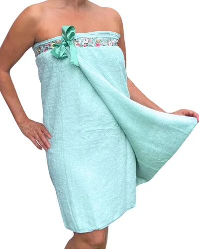 Vista 17 de UWRAPT Toalla para mujer, cierre de lazo, sin ganchos ni broches, 100% algodón, absorbente para spa, ducha, baño, piscina