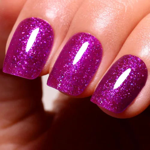 Vista 16 de Esmalte de Uñas en Gel con Purpurina, Esmalte de Uñas en Gel con Purpurina Rojo Sangre Brillante con Destellos, Esmalte de Uñas en Gel con Purpurina