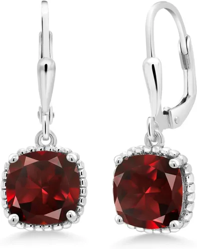 Vista 17 de Gem Stone King Aretes colgantes de plata de ley 925 de 0.315 pulgadas para mujer