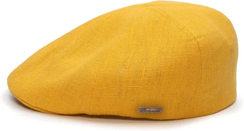 Vista 7 de Sterkowski Rusty Cap Gorra de pico de pato 100% lino para hombres y mujeres Gorra ligera transpirable de 6 paneles sin forro
