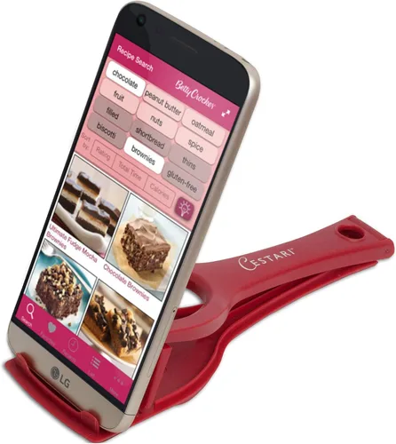 Vista 10 de Cestari Soporte para recetas para teléfonos inteligentes y tabletas, mantén tu teléfono, Kindle o iPad cómodo mientras cocinas - Soporte original