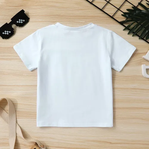 Vista 7 de YOUNGER STAR Niños Gris Young Wild Tres Cumpleaños Cuatro Siempre Salvaje Hermano Twin Letra Impresión Camisetas 3T 4T
