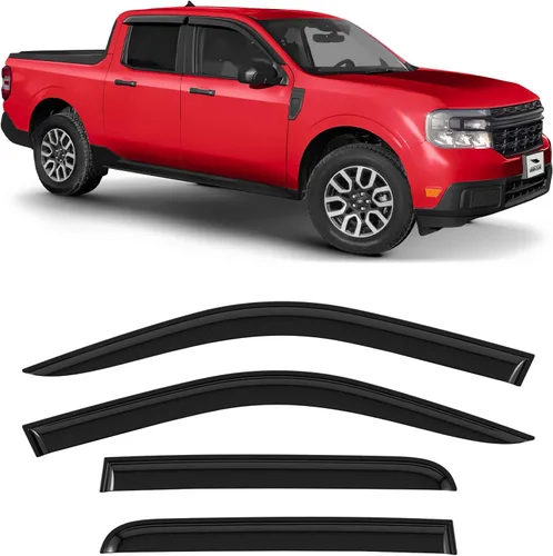 Vista 16 de Voron Glass Protectores de lluvia extra duraderos con cinta adhesiva para Jeep Compass 2017-2025, deflectores de ventana, viseras de ventana