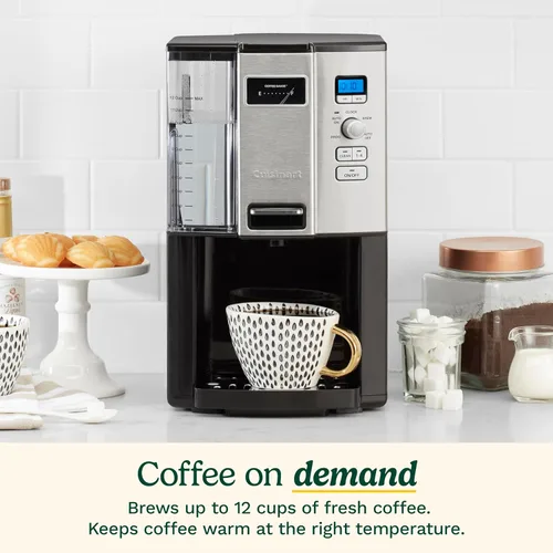 Vista 2 de Cafetera programable doce tazas Cuisinart DCC-3000 Coffee-on-Demand, Estándar, Negro Coffee on Demand Dispenses Single Cups, 12-Cup Capacity