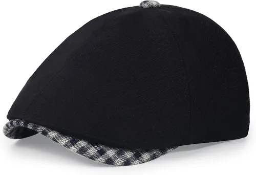 Vista 10 de Sombrero Newsboy de Qlauca para Hombre de Algodón 6 Paneles