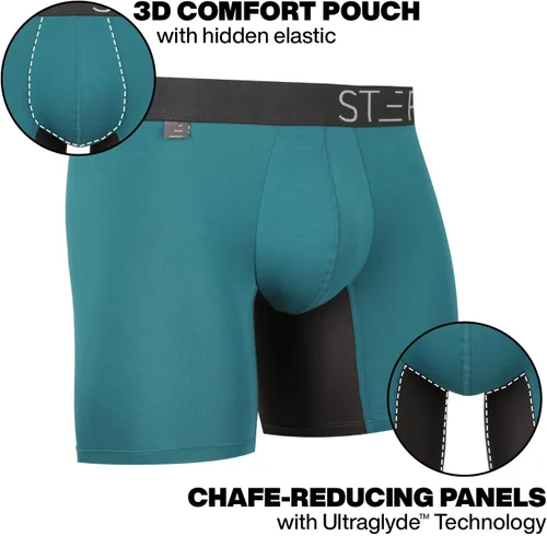 Vista 3 de STEP ONE Mens Underwear Trunk Briefs - Underwear for Men, Moisture-Wicking, 3D Pouch + No Ride Up Trunk Briefs for Men