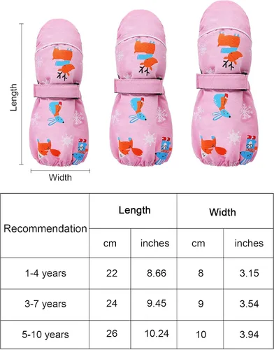 Vista 3 de SATINIOR Manoplas de esquí para niños, guantes de invierno impermeables para nieve, guantes cálidos y resistentes al viento para niños y niñas