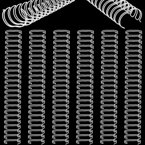 Vista 10 de Zonon 6 piezas de alambre de encuadernación de espiral doble, espinas de bucle doble, alambre de encuadernación de bucle doble de 1 pulgada