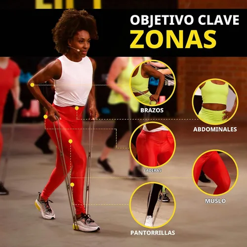 Vista 4 de Walk at Home Bandas de entrenamiento de 7 anillos ajustables para entrenar en casa, caminar, ejercicio, bandas de entrenamiento, programa