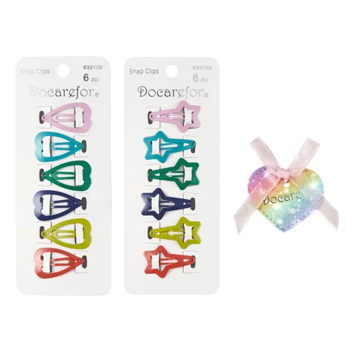 Vista 8 de 24 pinzas para el cabello para niñas, antideslizantes, de metal, a presión, para niños, adolescentes, mujeres, color caramelo sólido y brillante