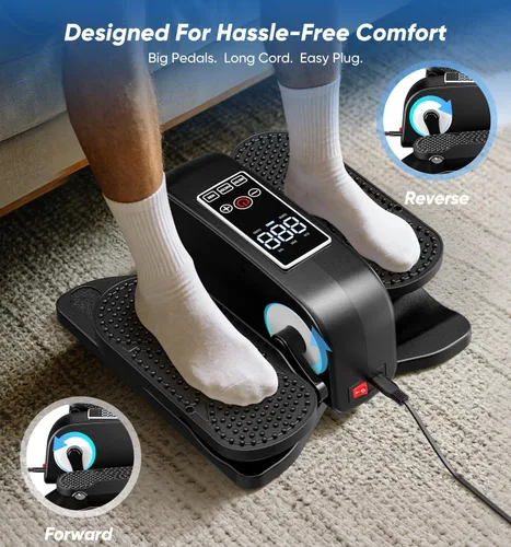 Vista 7 de HOMGIM Under Desk Elliptical Machine - Quiet Motorized Leg Exerciser with Smart Remote, 12-Speed Manual Programs Auto/3 Auto Programs LCD Display &