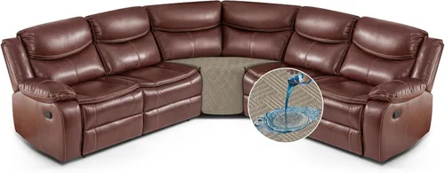 Vista 14 de KinCam Fundas impermeables para sofá modular reclinable, fundas de sofá reclinable de gran tamaño para sofá en forma de L, funda de sofá Chocolate