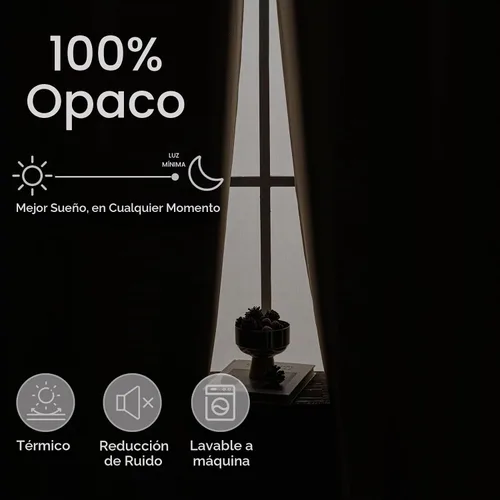 Vista 2 de NANPIPER Cortinas 100% opacas para dormitorio de 63 pulgadas de largo, juego de 2 paneles, cortinas de tratamiento de ventanas con aislamiento