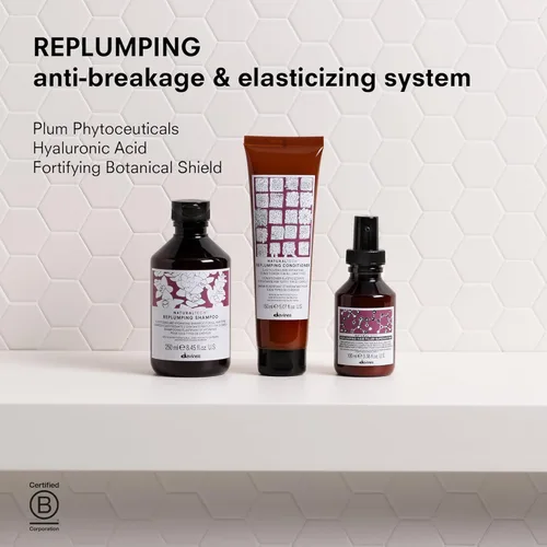 Vista 6 de Davines Naturaltech Champú REPLUMPING, limpieza suave para añadir hidratación, elasticidad y protección, añade plenitud, 8.45 onzas líquidas