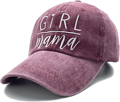Vista 2 de NVJUI JUFOPL Gorra de béisbol para mujer y niña, con bordado ajustable y lavado