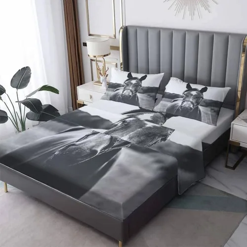 Vista 8 de Highland Cow Sábanas tamaño individual – Sábanas de cama de animales de granja, microfibra suave y bolsillo profundo, sábanas y fundas de almohada