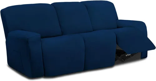 Vista 14 de Easy-Going - Funda elástica de microfibra para sofá reclinable seccional, suave vellón ajustable a tu sofá de 2 cuerpos, lavable, protector