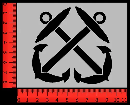 Vista 2 de Anchors Boatswains Mate - Plantilla reutilizable (hoja de 8.5 x 11 pulgadas) para pintar en paredes, madera, artes y manualidades