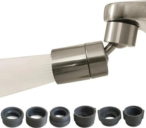Vista 6 de Extensor giratorio para grifo, adaptadores de grifo de boquilla, filtro universal contra salpicaduras, extensión de grifo de cocina, cabezal