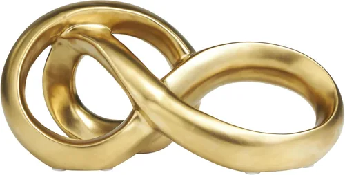 Vista 2 de Deco 79 Escultura abstracta de cerámica, escultura 11 "x 5" x 5 ", oro