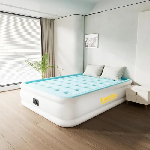Vista 14 de Colchón de Aire Twin con Bomba Integrada, Cama de Aire Inflable de 18" de Altura Plegable, Colchón Autohinchable Cómodo Cama Individual para Casa