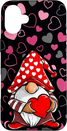Vista 23 de Cute Gnome Valentine Heart Pattern Cozy Love Design Case for iPhone 17
