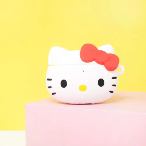 Vista 5 de iFace Hello Kitty - Correa de muñeca con cuentas y figura de Hello Kitty AirPods de 1ª/2ª generación con mosquetón